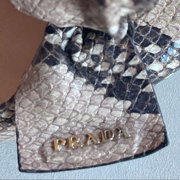 Prada heels ST Pitone Roccia Snake print heels sz 38.5 - Picture 6 of 12